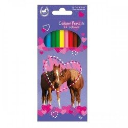 Kredki ołówkowe 12 kolorów Horses
