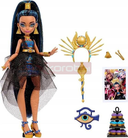 MONSTER BALL LALKA MONSTER HIGH CLEO DE NILE lalka w imprezowym stroju HNF70