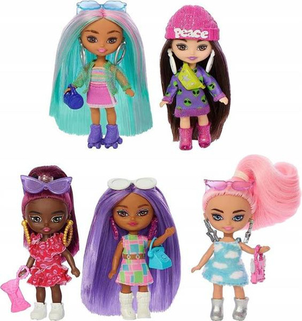 LALKA BARBIE EXTRA MINI MINIS zestaw 5 lalek HPN09