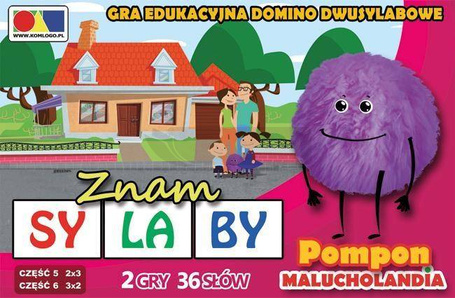 Gra domino. Znam sylaby. Cz. 5 i 6 - zestaw Pompon