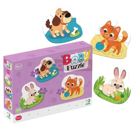 Puzzle 3w1 Zwierzaki