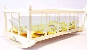 Kołyska drewniana z pościelą