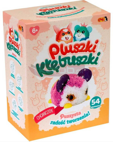 Zestaw kreatywny Pluszki-Kłębuszki 54 elementów Chomiczek