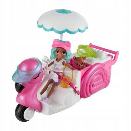 LALKA POLLY POCKET FLAMING WÓZEK zestaw do zabawy dla dzieci +4 lata HWP24