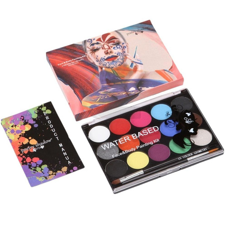 Zestaw do malowania twarzy i ciała 15 kolorów