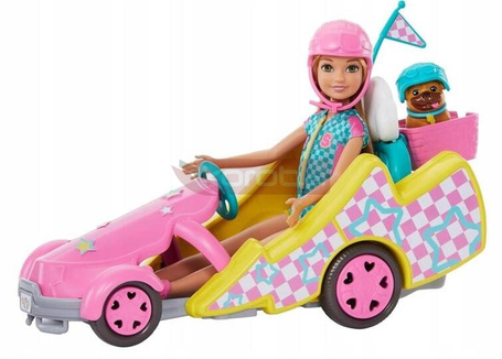 BARBIE LALKA STACIE W GOKARCIE z pieskiem HRM08