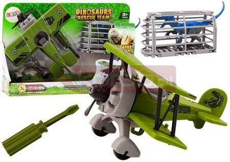 Samolot awionetka dinozaur rozkręcany zielony