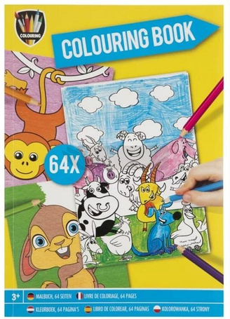 Kolorowanka Zwierzęta A4/64K żółta