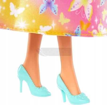 LALKA BARBIE KSIĘŻNICZKA z długimi włosami o żółtych pasemkach HRR09