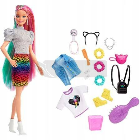 Lalka Barbie Panterkowa fryzura GRN81
