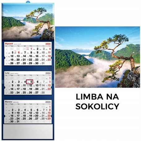 Kalendarz 2026 trójdzielny limba na Sokolicy