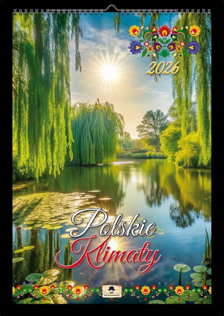 Kalendarz 2026 A3 ścienny jednostronny kwiaty