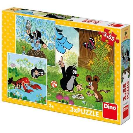 Puzzle 3w1 Krecik i spodenki 3x55el