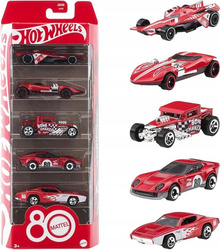 HOT WHEELS PIĘCIOPAK ZESTAW 5 AUT 80-lecie firmy Mattel JGK08