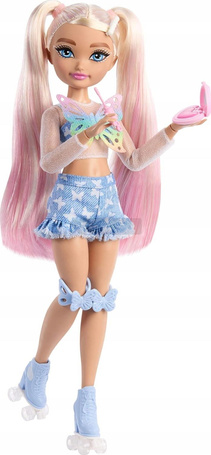 LALKA BARBIE DREAM BESTIES Lalka modowa Malibu na wrotkach JFX96