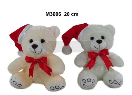 Miś świąteczny 20cm MIX