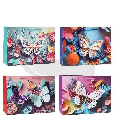 Torebka ozdobna 31x40x12cm pop-up mix ROZETTE