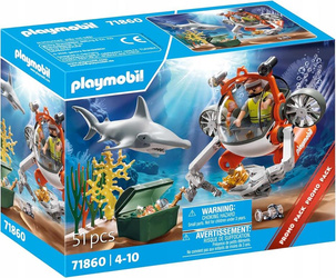 PLAYMOBIL 71860 Poszukiwanie skarbów z łodzią podwodną zestaw +4 lata