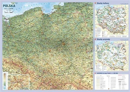 Mapa Polski podręczna 1:1 500 000 (JMP)