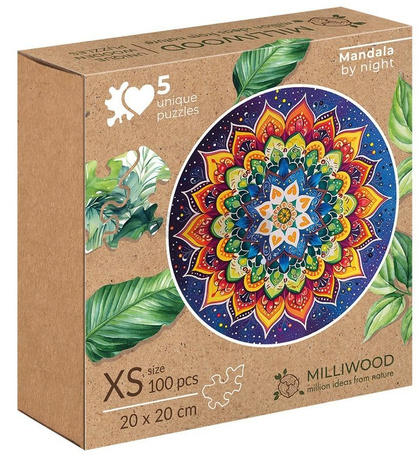 Puzzle drewniane 100 Nocna mandala ALEX