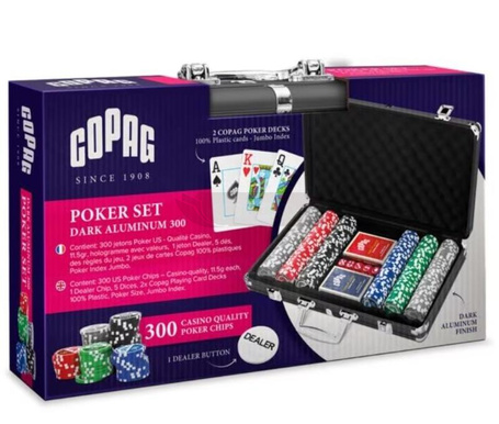 Poker Copag Set 300 żetonów
