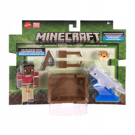 MINECRAFT FIGURKA SAILOR ZURI pikselowa figurka + akcesoria JCN50