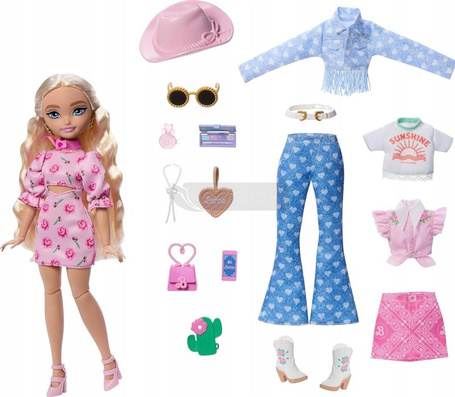 LALKA BARBIE DREAM BESTIES MALIBU Festiwalowe stylizacje zestaw z ubrankami JGH87