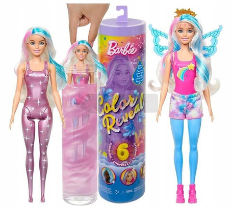 BARBIE NIESPODZIANKA Color Reveal GALAKTYCZNA TĘCZA HJX61