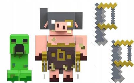 MINECRAFT LEGENDS zestaw 2 FIGUREK Creeper vs Piglin Bruiser GYR99