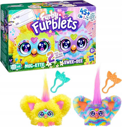 HASBRO 2x FURBY FURBISIE MASKOTKA INTERAKTYWNA Furblets Nug-Ette i Swee-Dee G1336