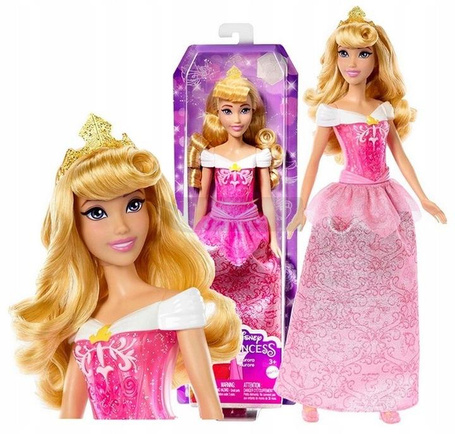 DISNEY LALKA KSIĘŻNICZKA AURORA Śpiąca Królewna w błyszczącej sukni HLW09