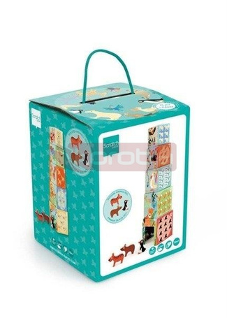 Piramida edukacyjna z figurkami Dzikie zwierzęta