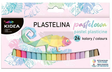 Plastelina 24 kolory pastelowe KIDEA
