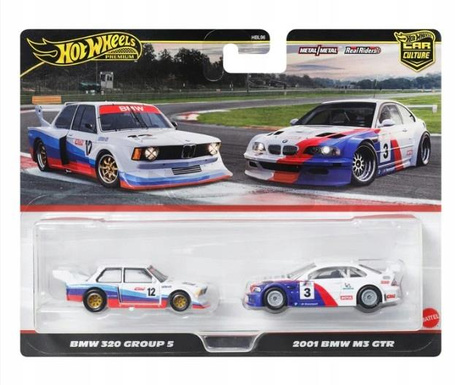 HOT WHEELS PREMIUM CULTURE CAR 2-pack 2001 BMW M3 GTR / BMW 320 GROUP 5 JBK99