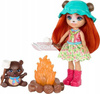 ENCHANTIMALS ZESTAW WYCIECZKA POD NAMIOT lalka miś + 2 figurki zwierzątek HTW71