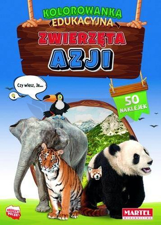 Zwierzęta Azji z naklejkami. Kolorowanka edu