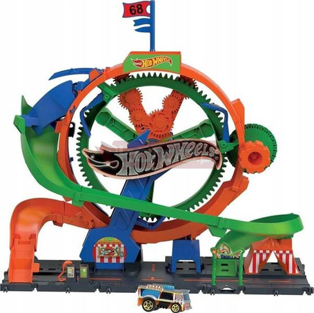 HOT WHEELS CITY ZESTAW TORÓW DIABELSKI MŁYN ze światłem i dźwiękiem HKX46