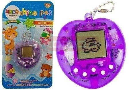 Gra elektroniczna tamagotchi fioletowa