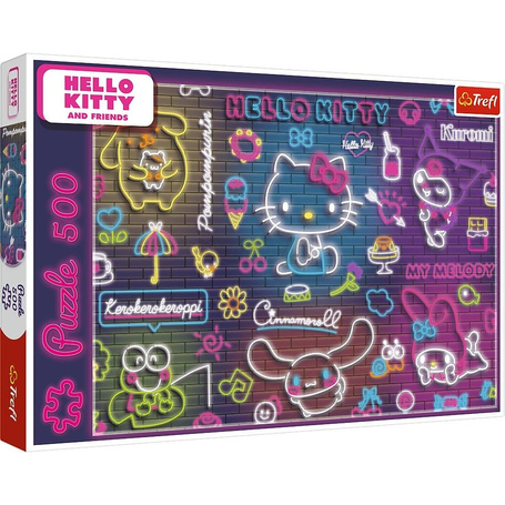 Puzzle 500 Neon Hello Kitty TREFL