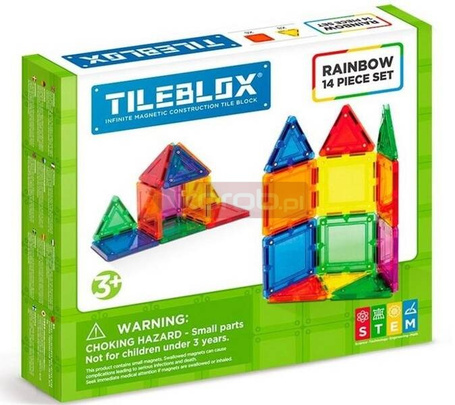 Tileblox zestaw tęczowy 14el
