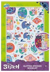 Książeczka z brokatowymi naklejkami Disney Stitch