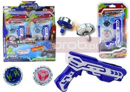 Zestaw pistolet wyrzutnia 2 metalowe krążki nieb