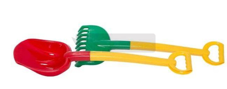 Łopata i grabki duże dwukolorowe