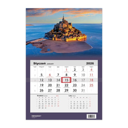 Kalendarz 2026 jednodzielny Francja HELMA