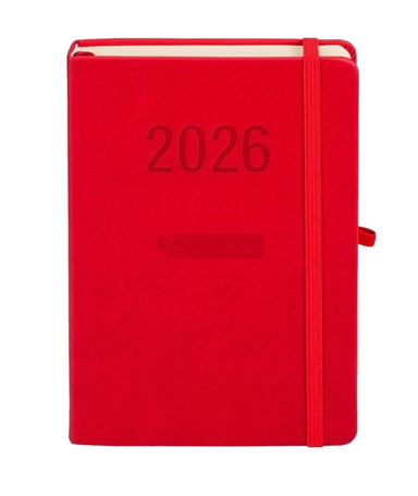Kalendarz 2026 A5 Memofix DNS czerwony