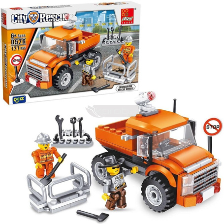 Klocki auto roboty drogowe 171el