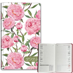 Kalendarz 2026 A6 tygodniowy Peonie