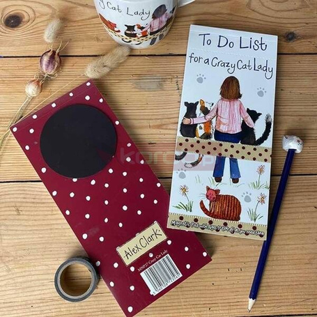 Lista zakupów z magnesem MNP27 Crazy Cat Lady Koci