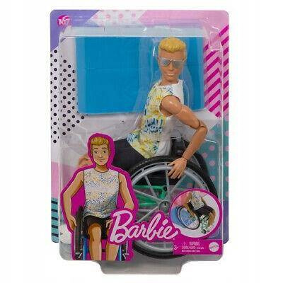 Lalka Barbie Ken na wózku inwalidzkim GWX93