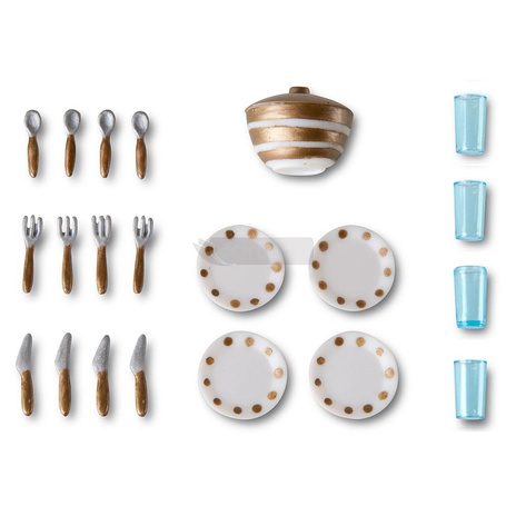 Zastawa obiadowa do domku dla lalek